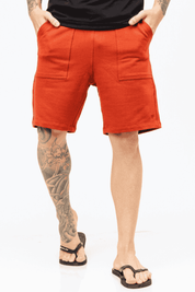 Bermuda Moletom Splash Vermelho Terracota