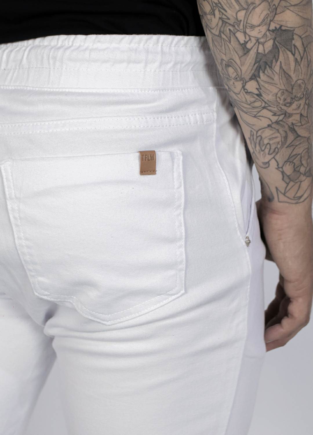 Calça Jogger Sarja Branca