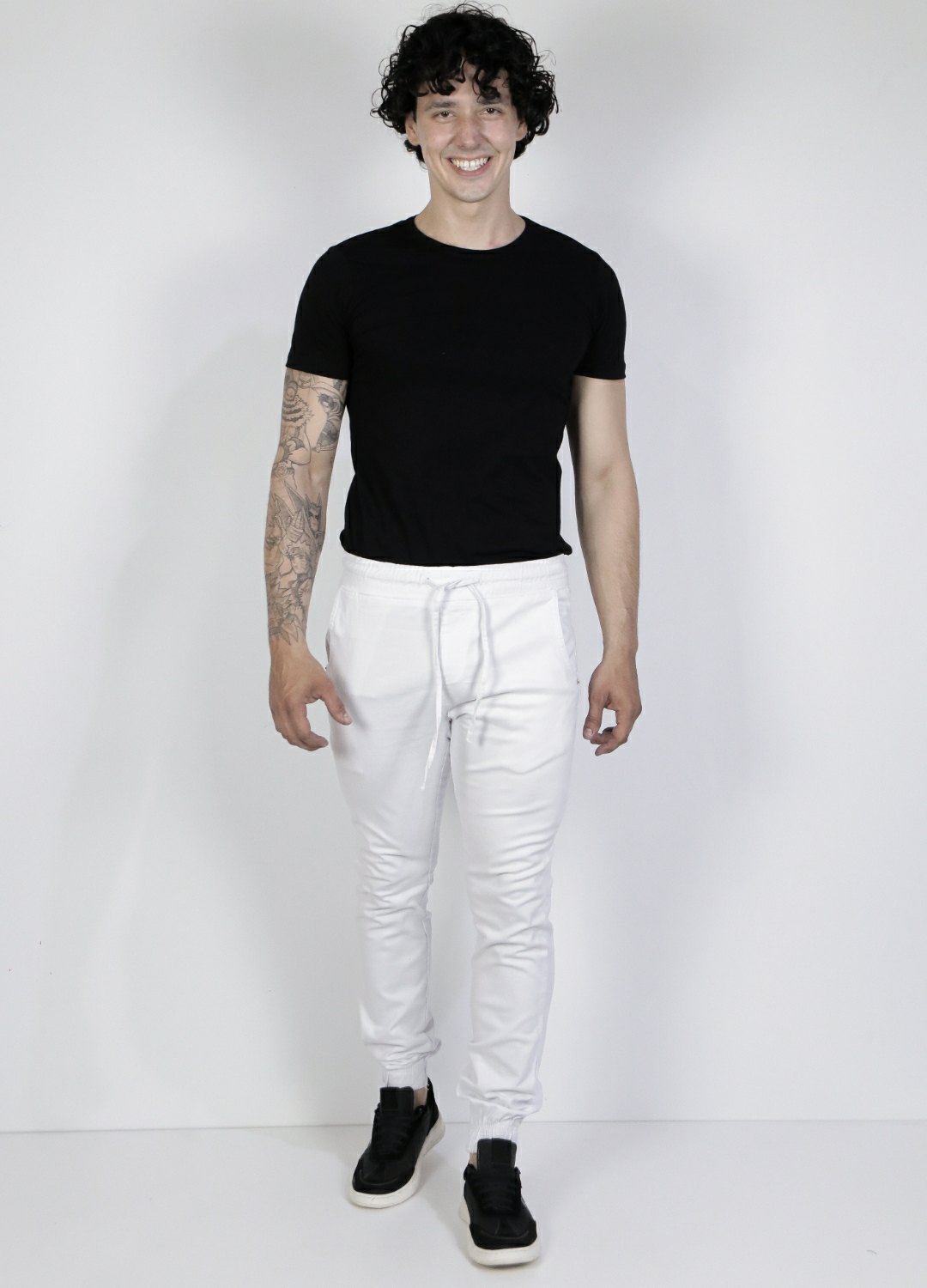 Calça Jogger Sarja Branca