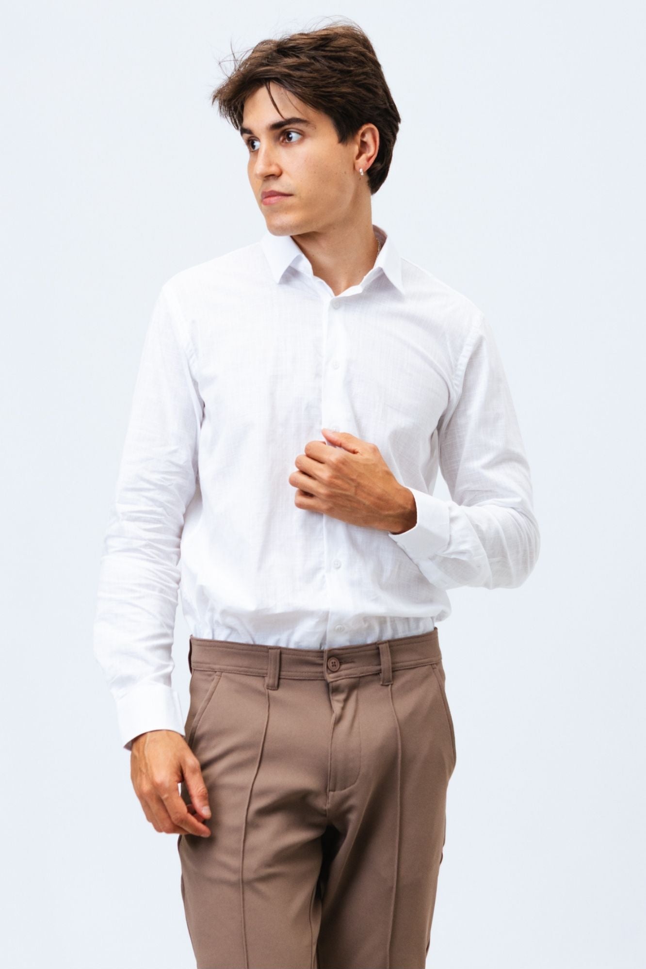 Camisa Linho Branca Linen Fasano