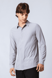 Camisa ML Premium Filippo Cinza Claro