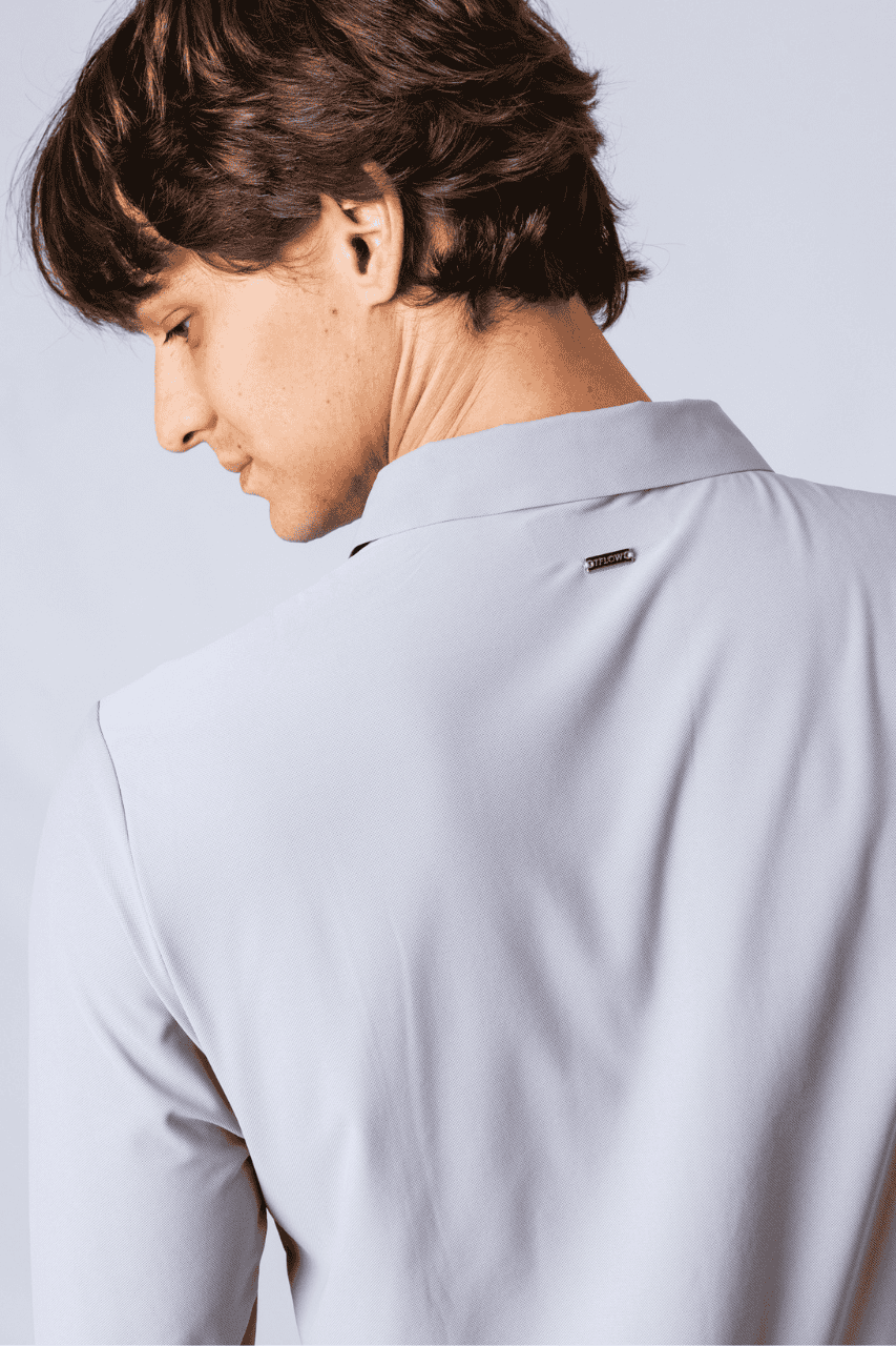 Camisa ML Premium Filippo Cinza Claro