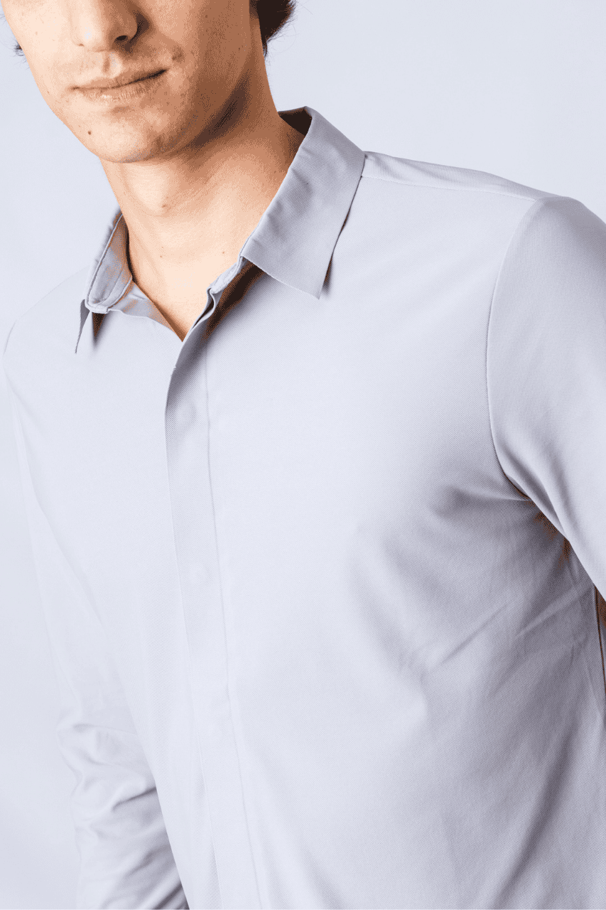 Camisa ML Premium Filippo Cinza Claro