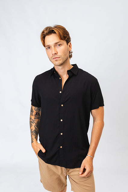 Camisa Viscose MC Guito Preta