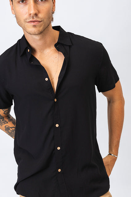 Camisa Viscose MC Guito Preta