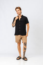Camisa Viscose MC Guito Preta