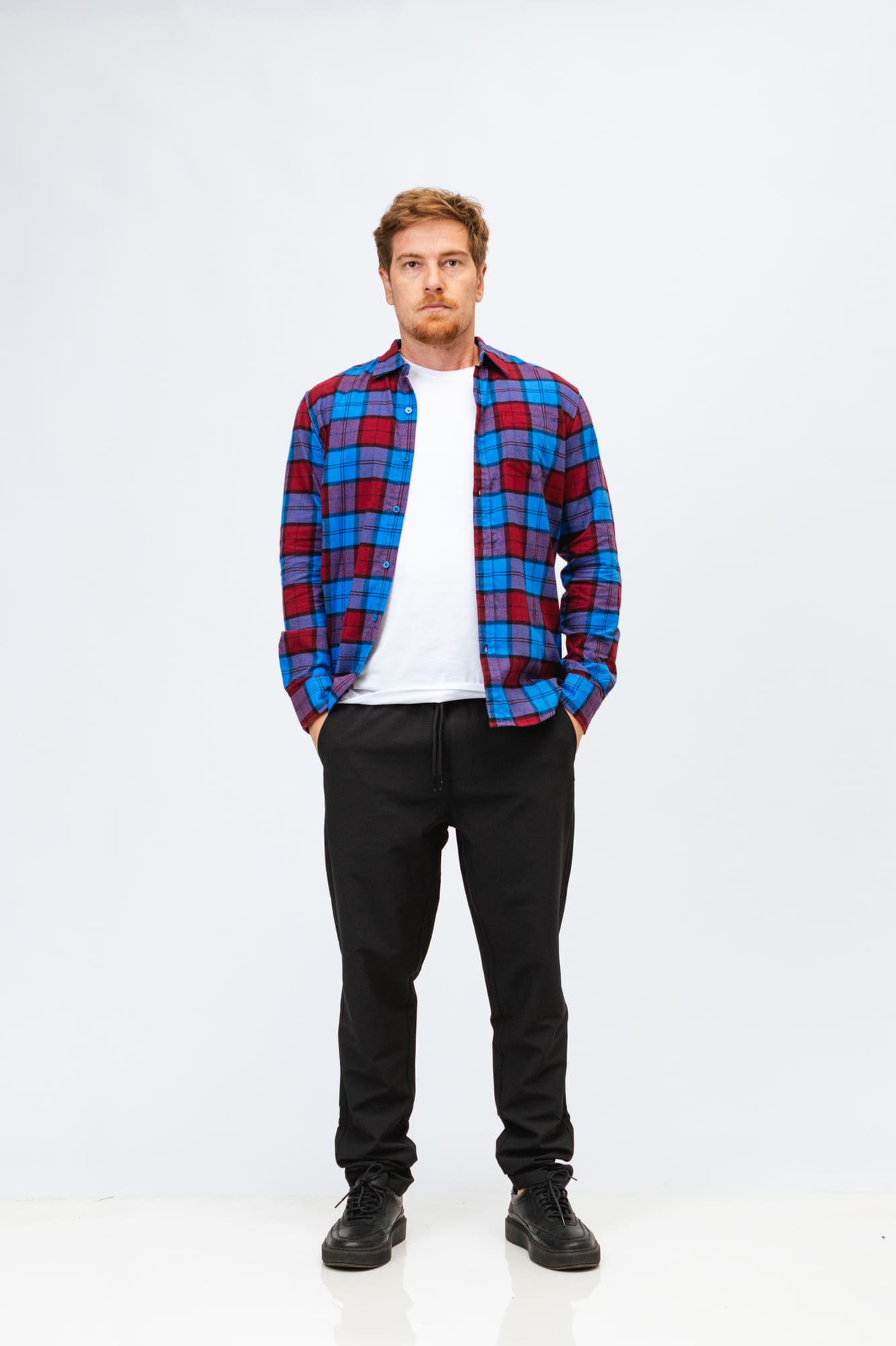 Camisa Xadrez Flanelada Conwy Flan Azul