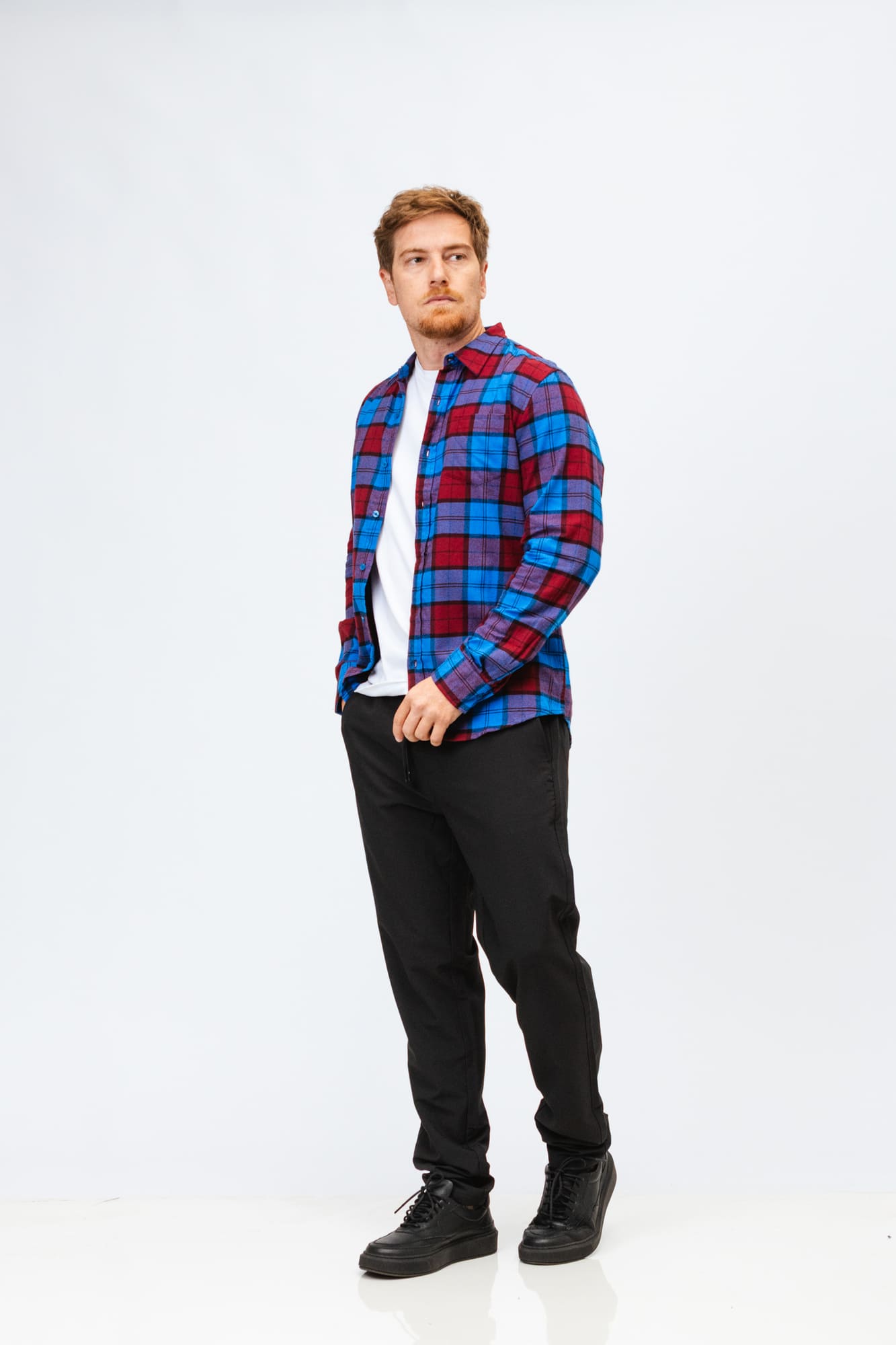 Camisa Xadrez Flanelada Conwy Flan Azul