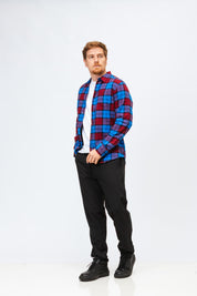 Camisa Xadrez Flanelada Conwy Flan Azul
