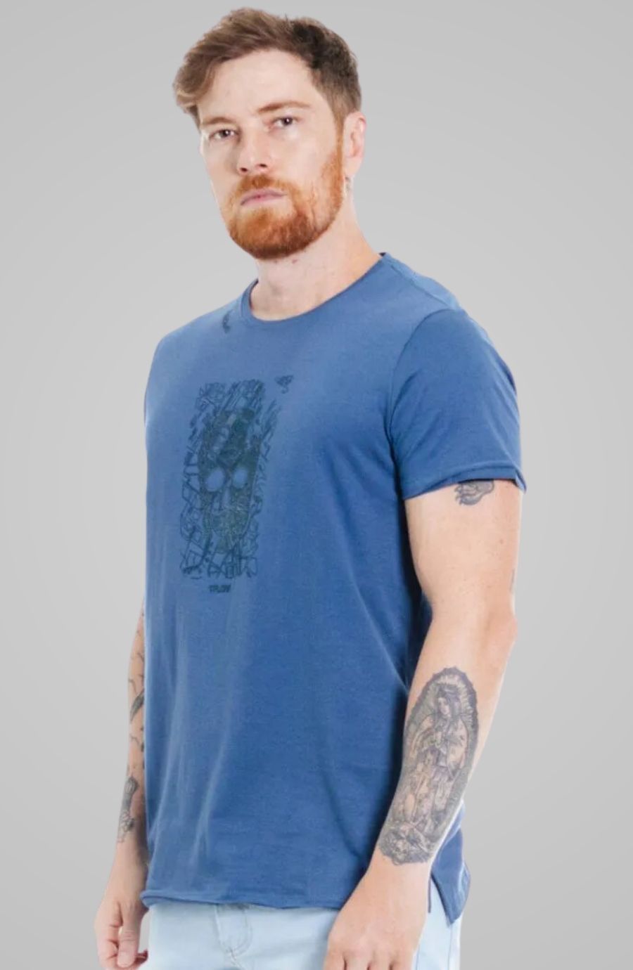 Camiseta Never Enough Azul Marinho Médio