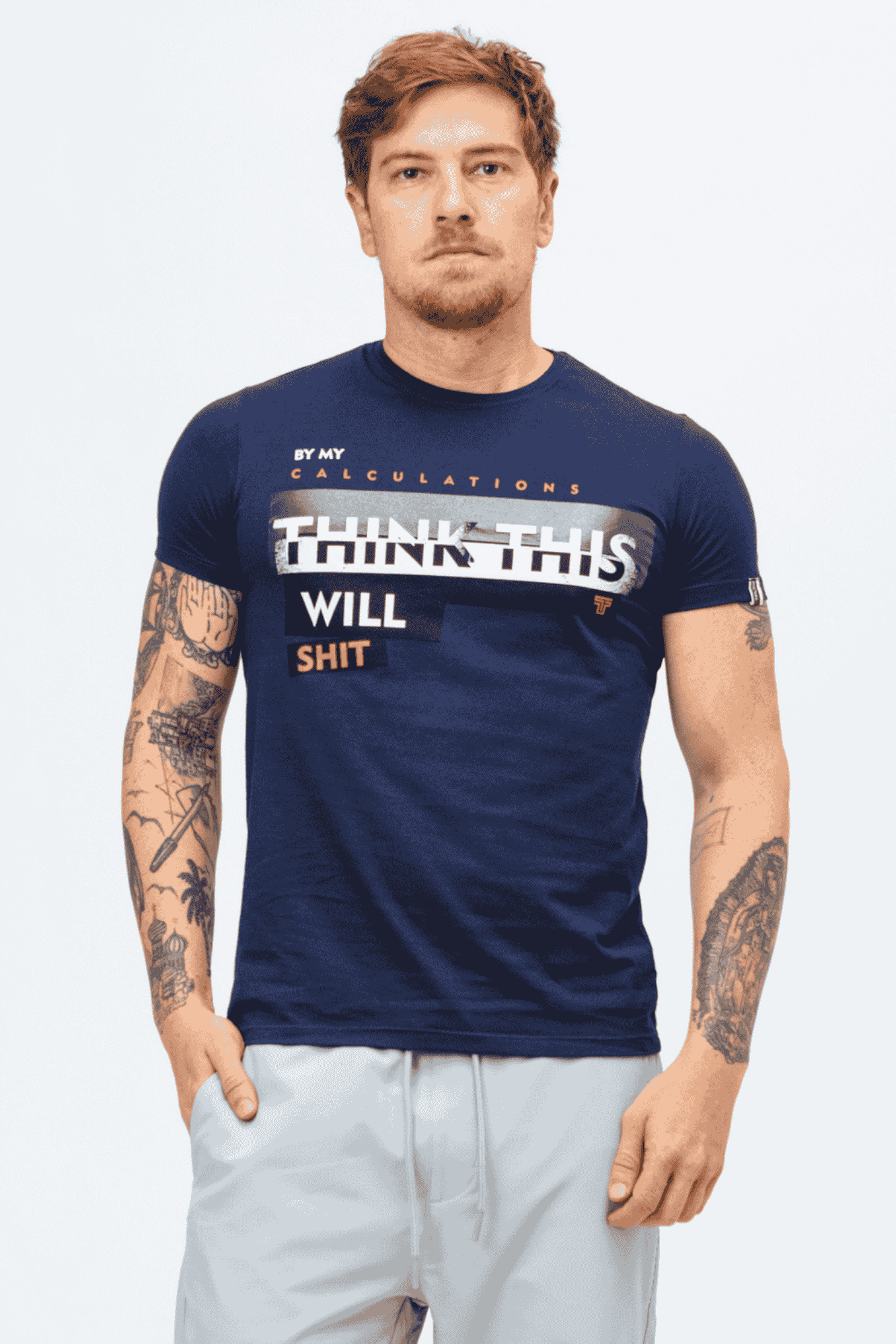 Camiseta Shit Manufactured Azul Marinho