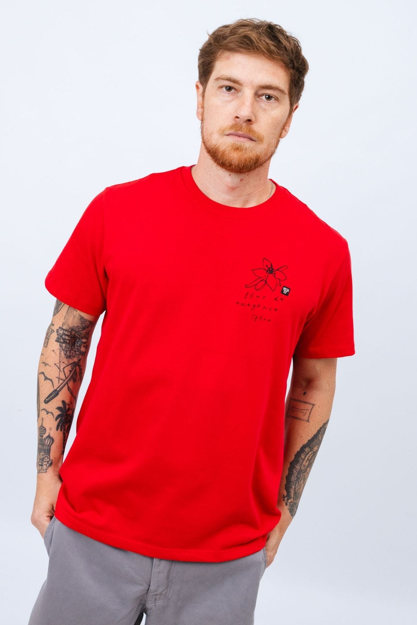 Camiseta Vermelha Soul Flor da Amazônia