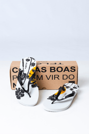 Chinelo Flip Flop Branco Pôr do Sol