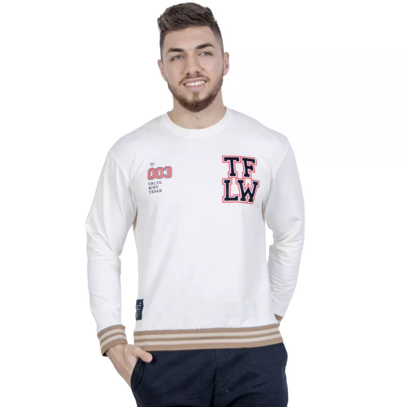Blusa Moletinho Old School Off White