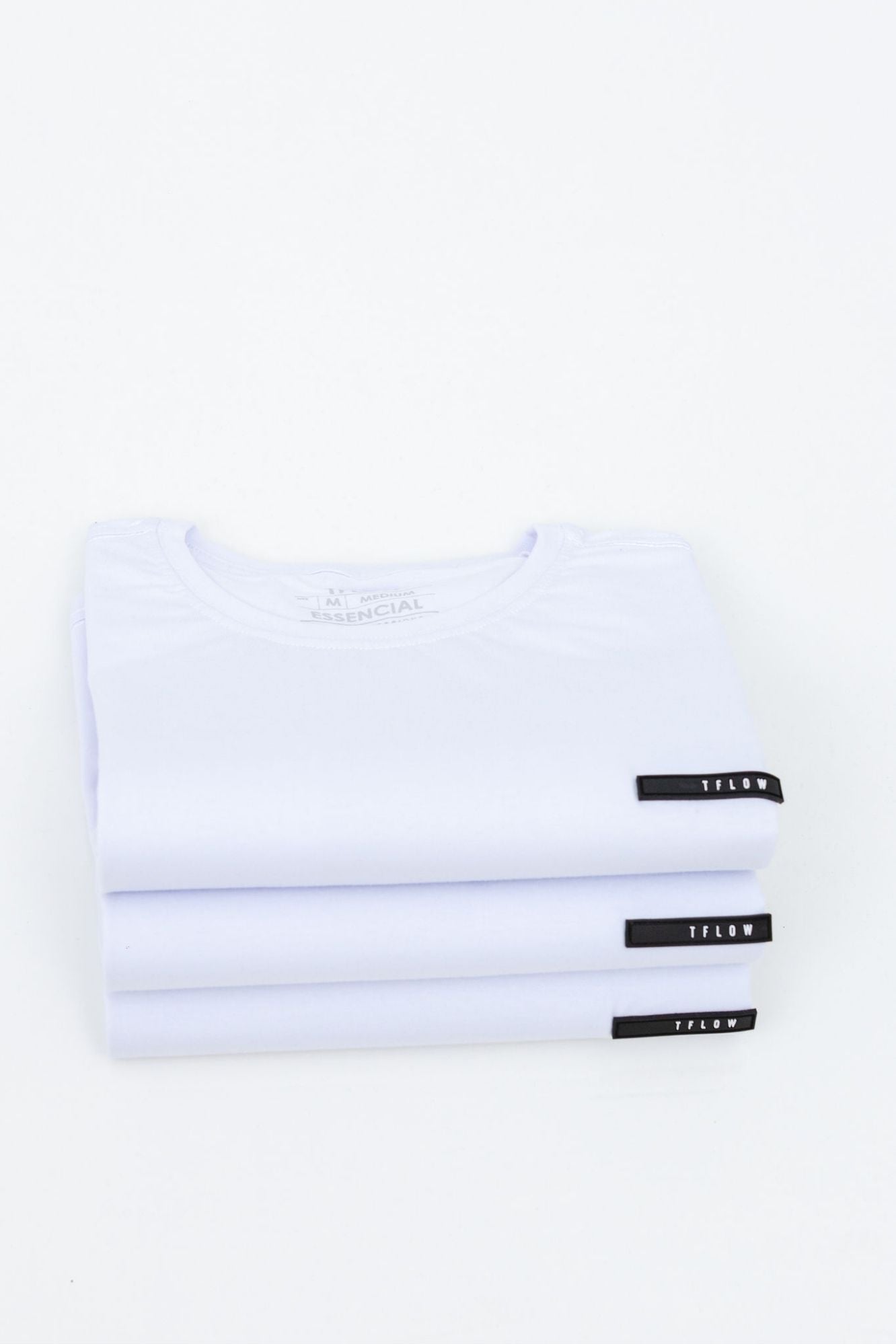 Kit 3 Camisetas Básicas Brancas