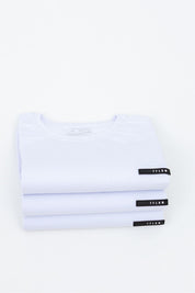 Kit 3 Camisetas Básicas Brancas