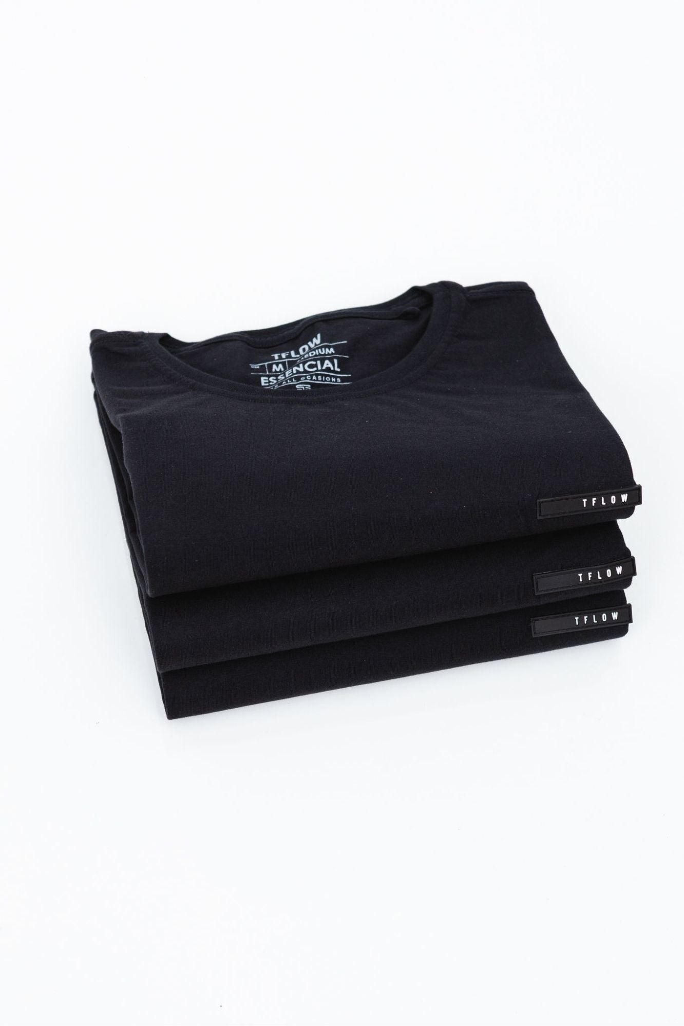 Kit 3 Camisetas Básicas Pretas