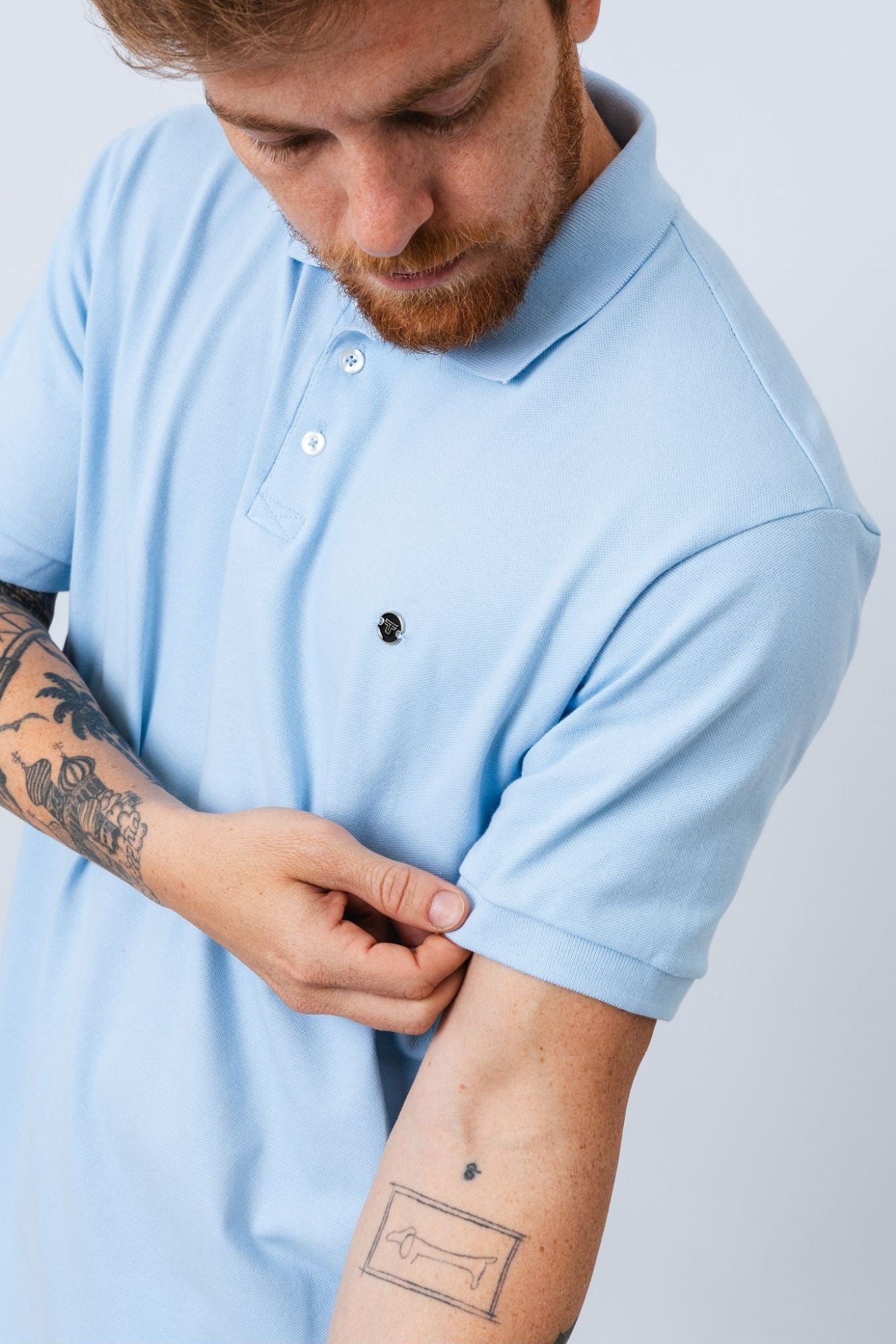 Polo Piquet Azul Infinity Goham