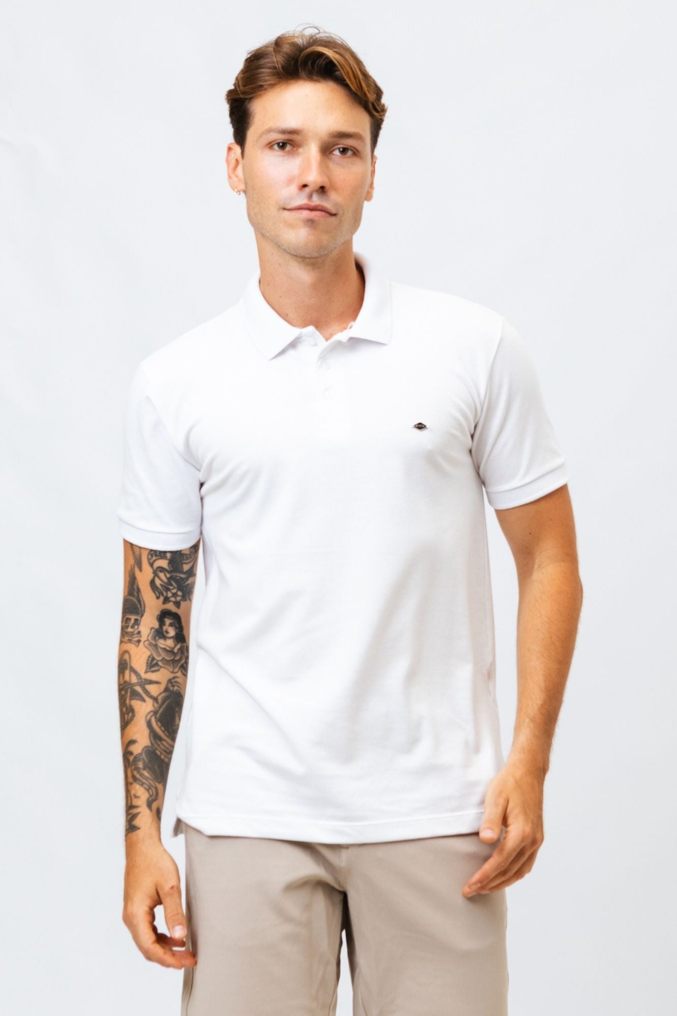 Polo Piquet Branca Leander