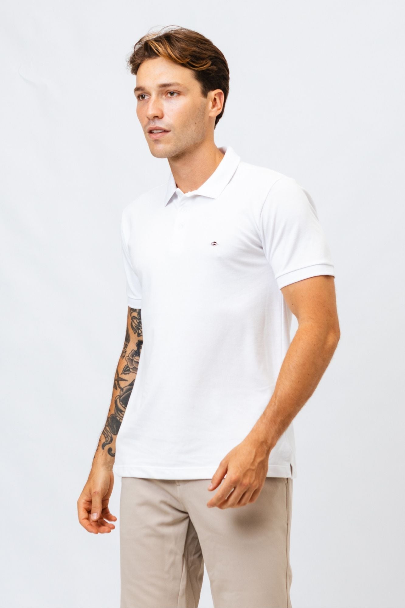 Polo Piquet Branca Leander