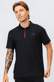 Polo Premium Rarew Preta com Vermelho