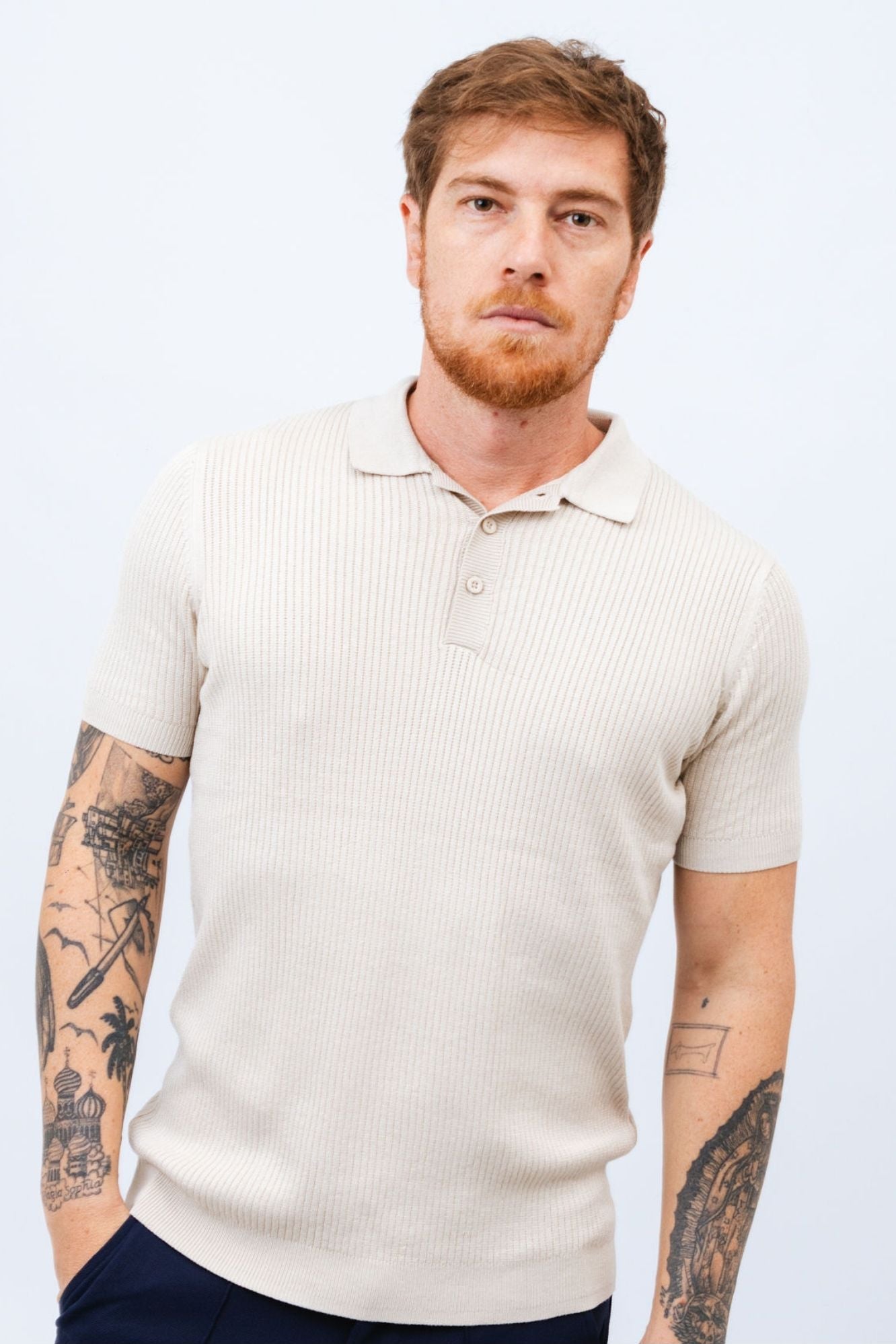Polo Tricot Off White Sardenha