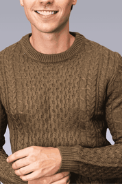 Sueter Tricot Verde Oliva Braddord Jacquard